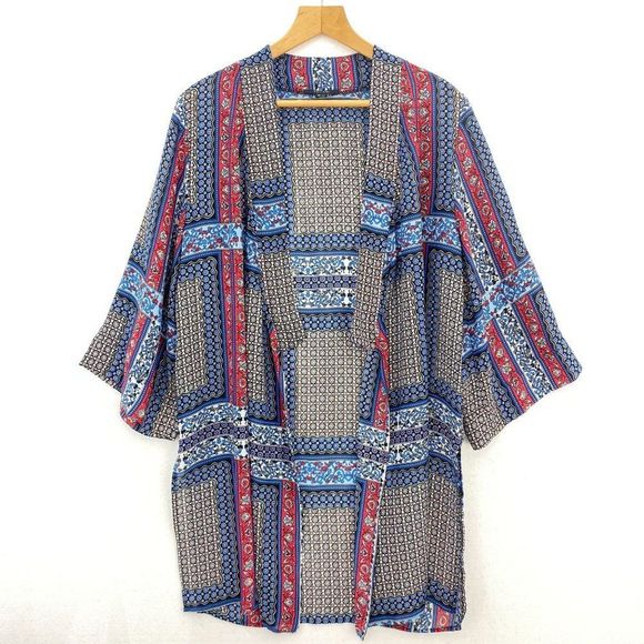 Tahari Bohemian Floral Printed Kimono - Picture 1 of 7